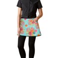 thumbnail image 3 of Men Women Aprons with Pockets Work Waist Apron Pioneer Colorful Floral Half Apron, 3 of 6