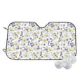 thumbnail image 2 of Picia Daisies Flowers Curved Windshield Sunshade Accordion Folding Style Auto Shade for Car Truck SUV Van Blocks UV Ray Sun Visor Protector -Medium, 2 of 7