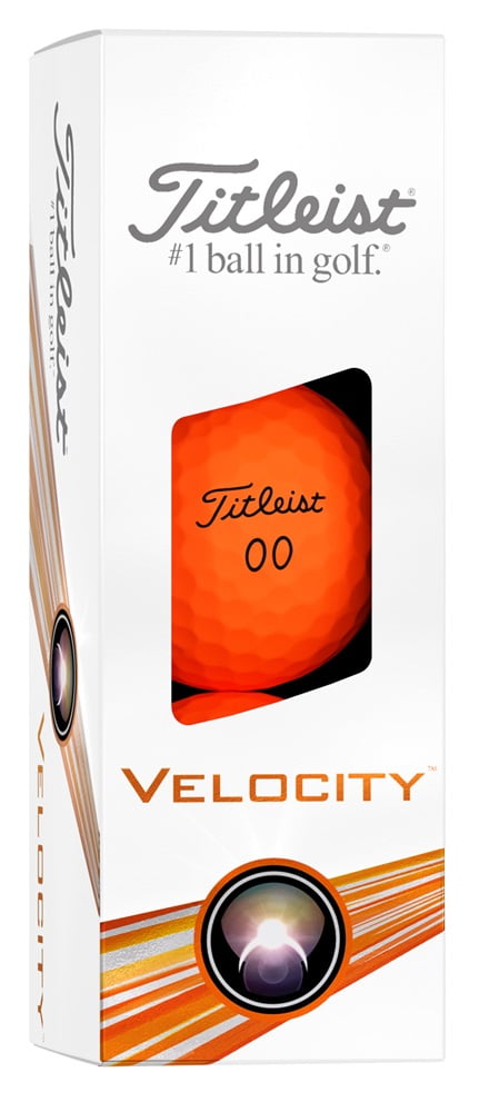 Titleist Velocity Matte Orng DD#'s, 6 Pack, Orange