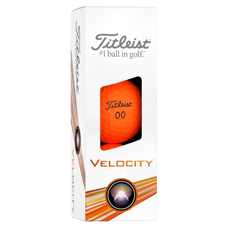 2 pack) Titleist Velocity Matte Orng DD#'s, 6 Pack, Orange