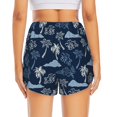 thumbnail image 2 of Lsque Hawaii Palms Printed Women's Running Shorts with Liner Pockets,Elastic Quick Dry Workout Athletic Gym Yoga Shorts,Womens High Waist Shorts-Small, 2 of 9