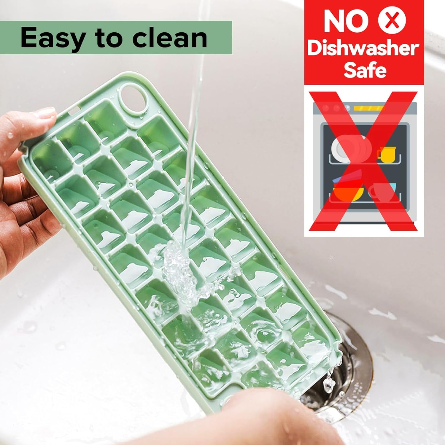 Mini Ice Cube Tray with Lid and Bin, 60 pcs Ice Cube Trays for Freezer, Ice Cube Mold, Ice Molds Spill-Resistant Removable Lid & Ice Scoop, Ice Cube Tray Mold for Whiskey Cocktail, Tea, Coffee
