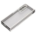 thumbnail image 2 of Fashionable Electroplated Phone Case - Silver | Drop Protective & Folding Cover for Z Fold 3, 2 of 10