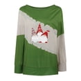 thumbnail image 4 of Mode de Noël Blouse Décontractée à Manches Longues Col Rond Imprimé Patchwork pour Femmes, 4 of 5