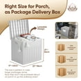 thumbnail image 3 of EHHLY 33 Gallon Deck Box, Small Outdoor Storage Box Waterproof, Lockable Secure Package Bin Delivery Box for Outside Front Porch, Patio Cushions Storage Box, White, 3 of 8