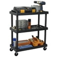 thumbnail image 4 of vidaXL 3-Tier Workshop Tool Trolley Black 29.5"x14.8"x36.2" PP, 4 of 6