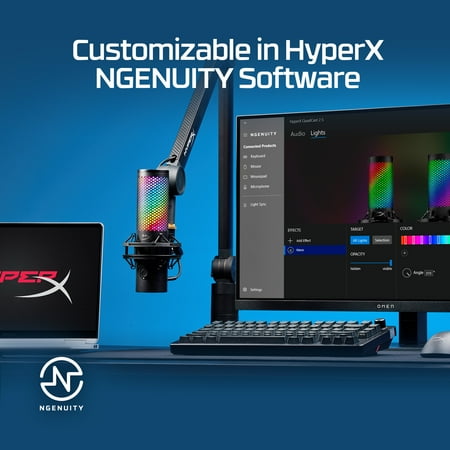 HyperX - QuadCast 2 S Wired Multi-Pattern USB Electret Condenser Microphone