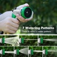 thumbnail image 4 of Restmo Garden Hose Nozzle, Heavy Duty Metal Water Hose Nozzle with 7 Adjustable Spray Patterns, High Pressure Hand Sprayer with Flow Control, Green, 4 of 9