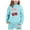 Light Blue, variant on Hiijoy Toddler Girls Hoodie Outfits Cherry Printed Hooded Sweatshirt Sweatpants Sweatsuit