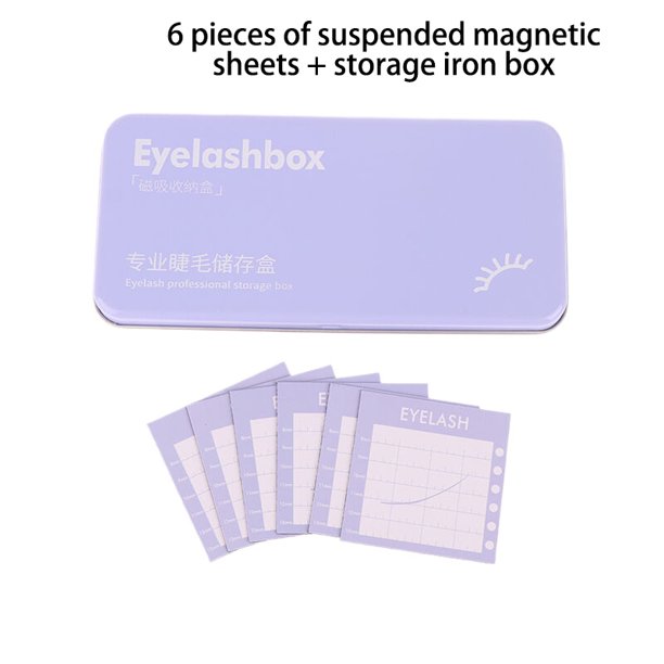 Single Layer Lash Extension Display Box Pallet Storage Box For Individual Suspended Magnetic Sheets Eyelash Protection Box