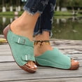 thumbnail image 4 of Viluyesy Womens Slide Sandals, Soft Sole Slip-On Wide Width 2026 Ladies Summer Comfortable Shoes Green US8.5, 4 of 8