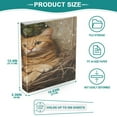 thumbnail image 5 of WOBOGO Chicken and Orange Cat Nesting Together File Folders Extra Large Capacity to Hold 200 Sheets of Documents Hard Shell Ring Binder for School Home Office, 5 of 10