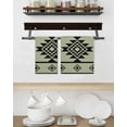 thumbnail image 3 of Sage Green Boho Kitchen Dish Towels for Drying Dishes Set of 4, Southwest Aztec Abstract Geometric Waffle Weave Microfiber Terry Hand Tea Bathroom Towels Quick Dry & Absorbent Towel 15.7x23.6, 3 of 7