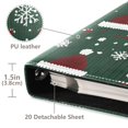 thumbnail image 3 of FORMRS 3 Ring Photo Album 4"x6" Self Adhesive Large Capacity PU Leather Cover, Christmas Santa Hats, 3 of 8
