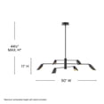 thumbnail image 5 of -36W 6 Led Large Multi-Tier Chandelier In Modern Style-50 Inches Wide By 8.25 Inches Tall Fredrick Ramond Lighting Fr35806blk, 5 of 7
