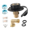 thumbnail image 4 of Colaxi RV City Water Fill Inlet City Water Connection Inlet Adapter with Dust Plug Sturdy Brass Pipe Threads for Marine Campers Black, 4 of 8