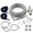 Silver-100ft for 2 dog, variant on Dog Tie Out Cable 200ft Trolley Runner For Dogs Up To 250lbs Lead Yard Camping Outdoor With 8 Ft Nylon Bungee Sling Protect Trees