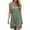 Army Green, variant on Women Boho Mini Dresses Eyelet Crew Neck Sleeveless Solid Color Casual Sundresses Fashion Breathable Twisted Vacation Clothes