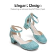 thumbnail image 3 of DREAM PAIRS Girls Dress Shoes Closed Toe High Heels Ankle Strap Toddler Little Big Kid Wedding Flower Party Pump, 3 of 6