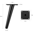 thumbnail image 2 of Tall Sleek Tapered Furniture Legs, Easy Installation With Solid Iron Construction Elevates Your Furniture Design, Suitable For Diy Projects, 2 of 5
