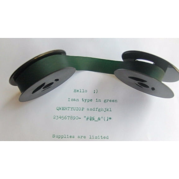 Typewriter Ink Ribbons New Green Ink Ribbon for Manual and Electric Typewriters
