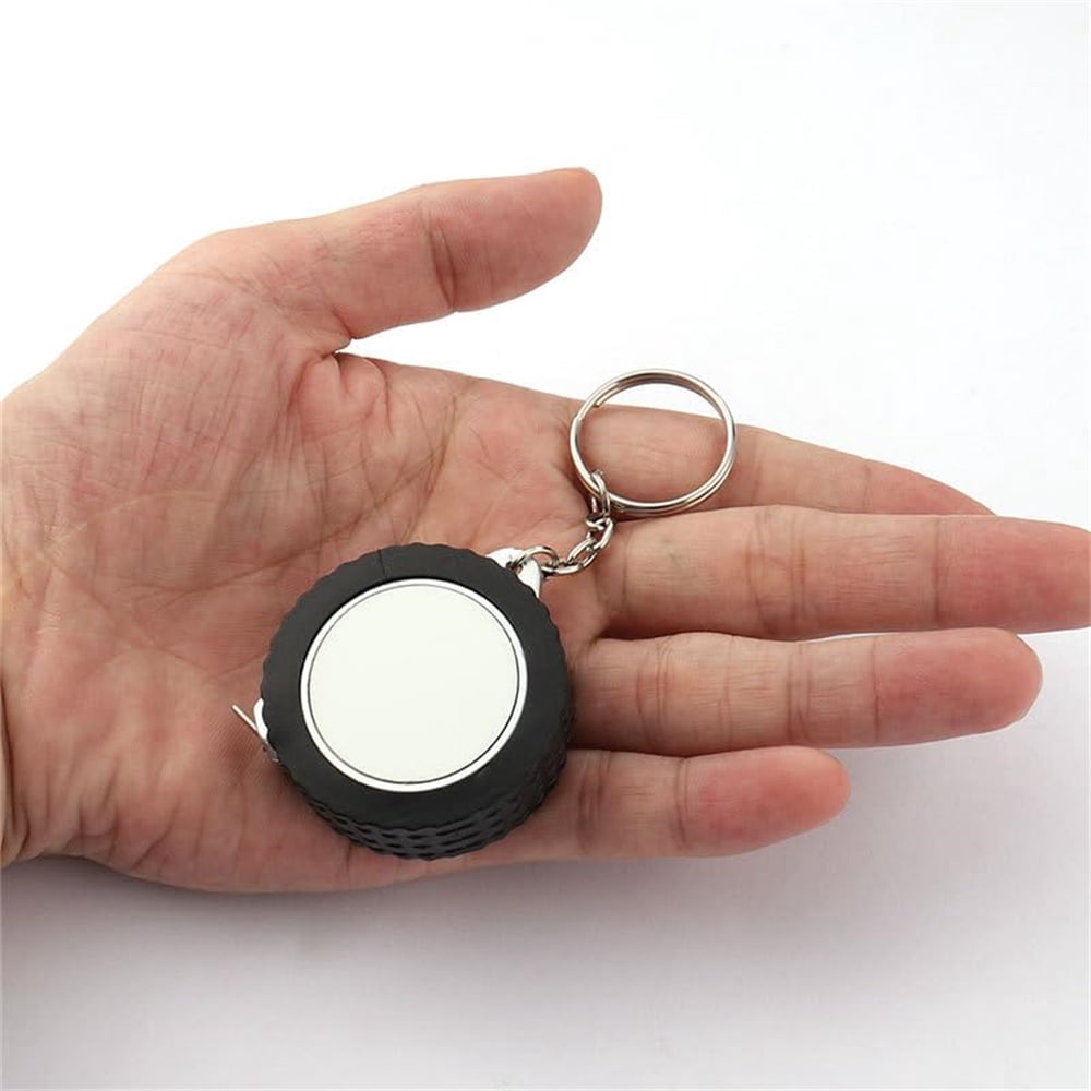 30 Pack Sublimation Blank Keyring Measuring Tape Sewing Measure 1M/39.3 Inch Long with Keychains