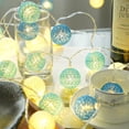 thumbnail image 1 of Guirnalda de luces de algodón FloreceBien: guirnalda de luces de algodón de 20 LED y 6,5 pies, fuente de alimentación USB, mini guirnalda de luces con forma de globo para dormitorio y fiesta, 1 of 8
