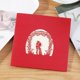 thumbnail image 5 of Tarjeta de felicitación emergente 3D, tarjeta de boda 3D de 3 piezas con sobre, tarjeta de aniversario de boda, tarjeta de felicitación, para pareja enamorada, recién casados, Día de San Valentín BR Rojo Verde, 5 of 5