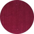 thumbnail image 1 of Ahgly Company Indoor Round Abstract Purple Contemporary Area Rugs, 4' Round, 1 of 4