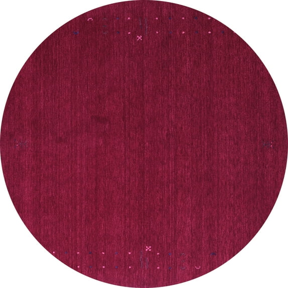 Ahgly Company Indoor Round Abstract Purple Contemporary Area Rugs, 4' Round