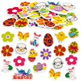 thumbnail image 2 of Joyfy Easter Crafts Kit for Kids with 500 Stickers, 144 Temporary Tattoos, 32 Adhesives and 10 Stampers (over 600pcs) for Kids Class Exchange, Easter Party Favors, Basket Stuffers Fillers, 2 of 7