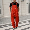 thumbnail image 2 of Men's Cargo Pants Straight Leg Overalls With Multiple Pockets Casual Outdoor Hiking Workwear Durable Comfortable Daily Wear Spring Summer, 2 of 4