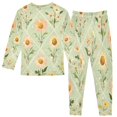 thumbnail image 2 of BZSMCE Unisex Pajama Set Snug-Fit Cotton Sleepwear Floral Mosaic Printed, 2 of 7