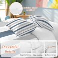 thumbnail image 3 of Blue Gray Striped Bedding 3 Piece Duvet Cover Set Twin Size, Farmhouse Stripe Art Soft Microfiber Comforter Cover with Zipper Closure & Pillowcases, Wrinkle & FadeResistant Quilt Cover, 3 of 9