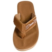 Islander Men Women All-Weather Comfortable Beach Flip-Flop Sandals Slippers - Brown - M6/W8