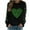 Black, variant on St Pattys Shirts Women Casual Crew Neck Pullover Shamrock Heart Print Sweatshirt Long Raglan Sleeve Tops St Patrick Shirts for Women
