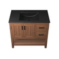 thumbnail image 5 of Modway Ashlyn 36" Wood Bathroom Vanity with Open Shelf in Walnut and Black, 5 of 11