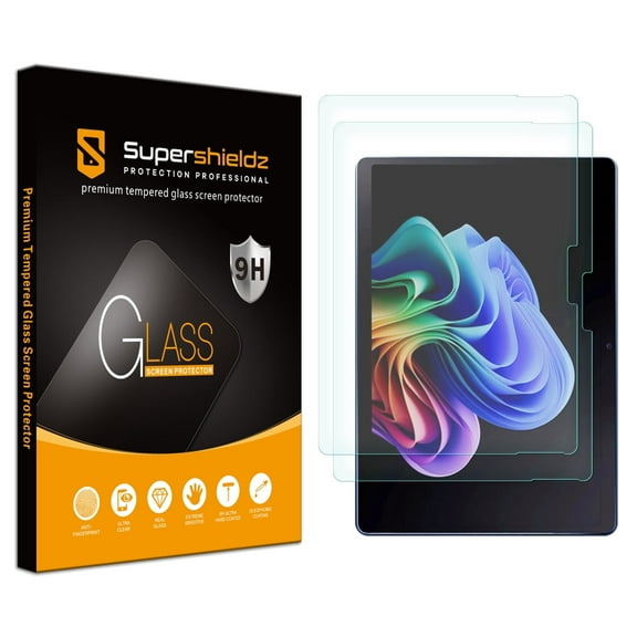 (2 Pack) Supershieldz Designed for Microsoft Surface Pro 11/ 10/ 9 (13 inch) Screen Protector, (Tempered Glass) Anti Scratch, Bubble Free