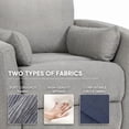 thumbnail image 6 of Homall 360° Swivel Nursery Recliner Power Swivel Rocker Recliner Chair with 2 Pillows Comfy High Back Adult Glider Rocker for Living Room,Loop Yarn Gray, 6 of 8