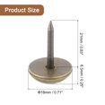 thumbnail image 2 of Uxcell 20Pcs Solid Brass Tacks, 18 mm Retro Upholstery Nails Tack for Furniture Decorative for Sofa, Bronze Color, 2 of 4