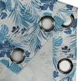 thumbnail image 5 of Ambesonne Leaf Grommet Curtain, Hawaiian Flowers Palm Tree, 50" x 63", Dark Blue Lilac, 5 of 6