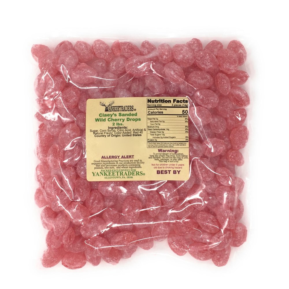 Claeys Sanded Wild Cherry Candy Drops 4 lbs.