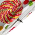 thumbnail image 4 of 3 Pcs Soft Bedding Set, Includes 1 Duvet Cover with Zipper And 2 Pillow Shams,Lollipop Food Candy Queen(90"×90"), 4 of 8