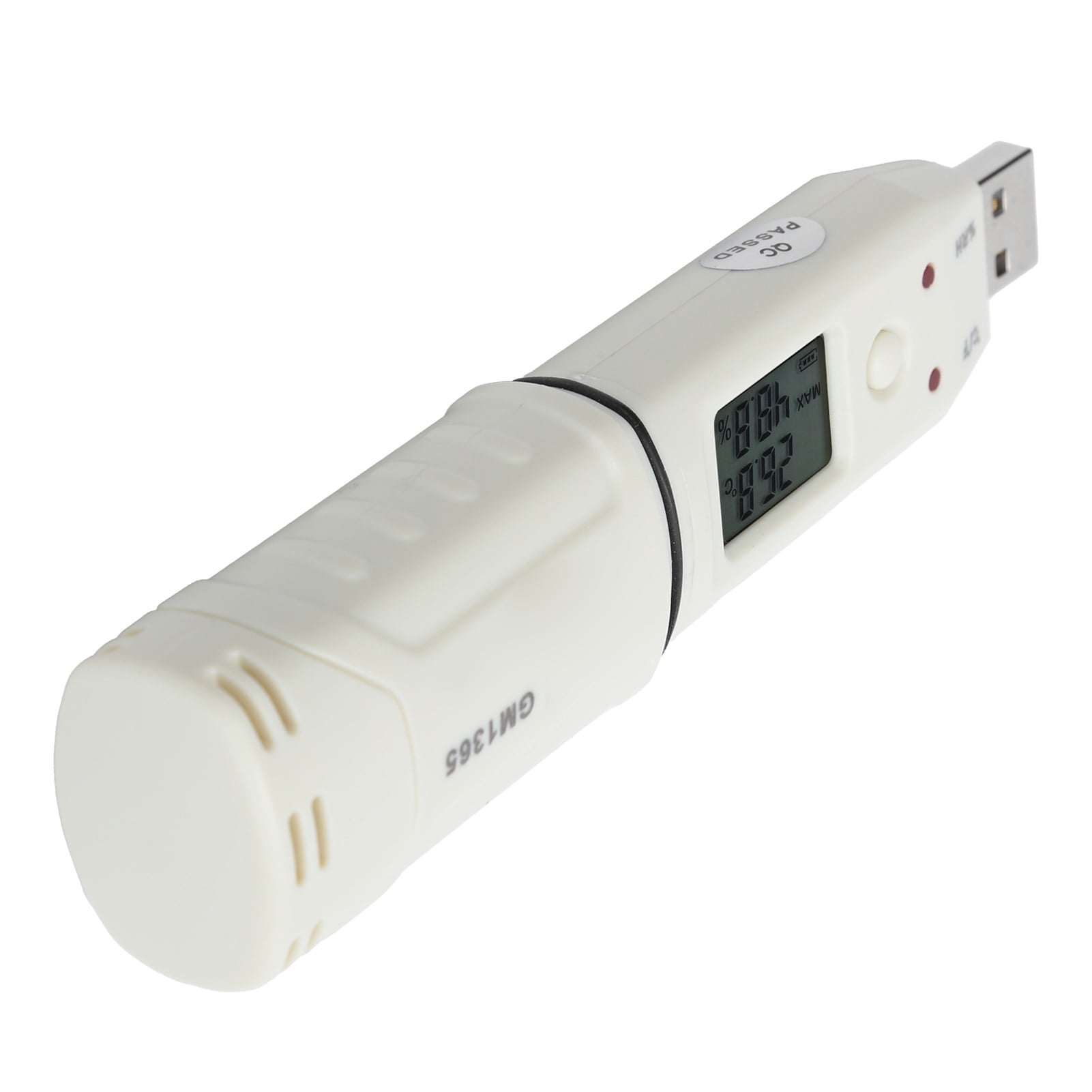 BIMZUC Digital Temperature Humidity Logger 0-100% RH Indoor Thermometer Hygrometer Detector Data Recorder with Alarm for Greenhouse Laboratory 6.3 oz / 178g