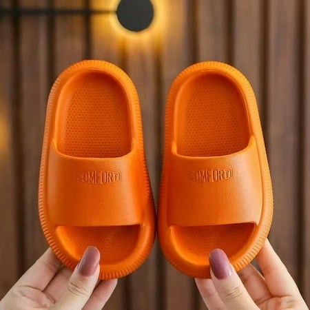 

ANXINDAXZ Children s Solid Color Slippers Soft Breathable Non-Slip Cute Toddler Slippers Home Bathroom Beach Kids Slippers for boys girls