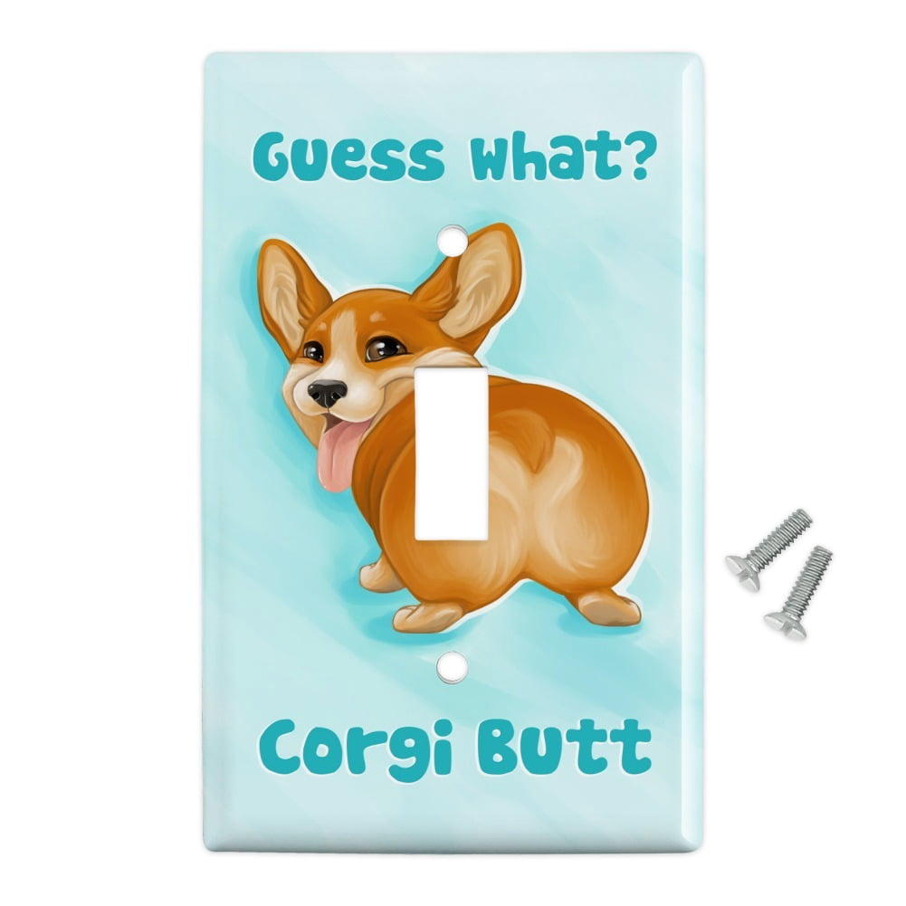 Guess What Corgi Butt Funny Joke Refrigerator Fridge Magnet Hanging Clip