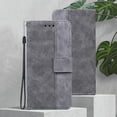thumbnail image 5 of Wallet Phone Case Cover Compatible with iPhone 14 Plus, Vintage for Men Business Embossed PU Leather Flip Protective Case with Wrist Strap Kickstand for Apple iPhone 14 Plus 6.7 inch,Gray, 5 of 7