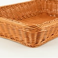 thumbnail image 3 of Travelwant Wicker Bread Basket, Rectangular Woven Basket with Handles Tabletop Food Fruit Vegetables Serving Baskets Trays, 3 of 6