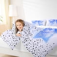 thumbnail image 3 of Manfei Blue Bow Pearl Princess Twin Comforter Sets for Boys Girls, Cute Ribbon Bedding Set, Reversible, 2pcs, 3 of 6