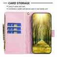 thumbnail image 6 of Wallet with [RFID Blocking] [9 Card Slots ] Zipper Pocket iPhone 11 Premium Soft PU Leather Magnetic Flip Folio with Wrist Strap Kickstand Protective Cover for iPhone 11,
Pink, 6 of 7